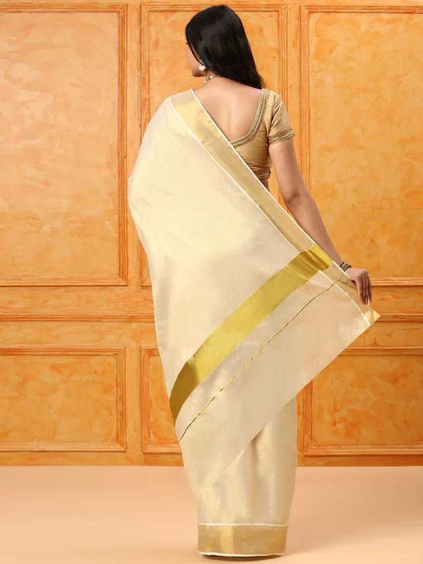 KERALA - Plain Tissue Saree