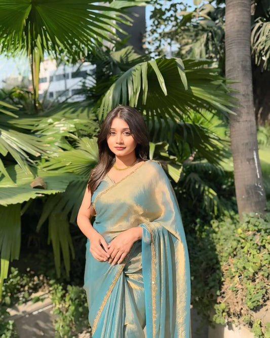 SAYAA - Shimmery Space Silk Dinner Saree