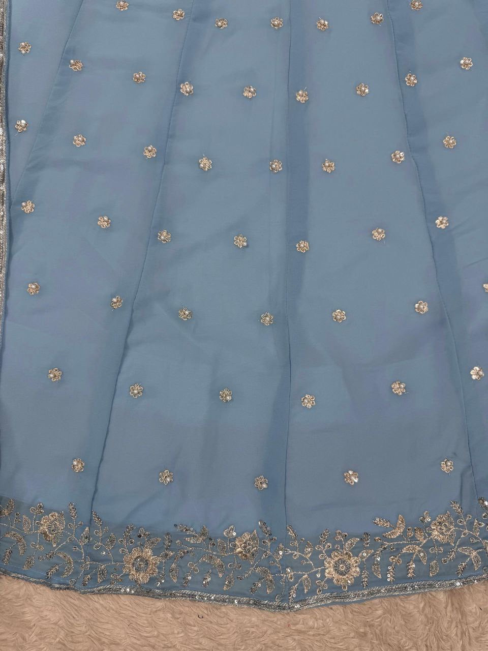 SHINI— Dreamy Powder Blue Lehenga