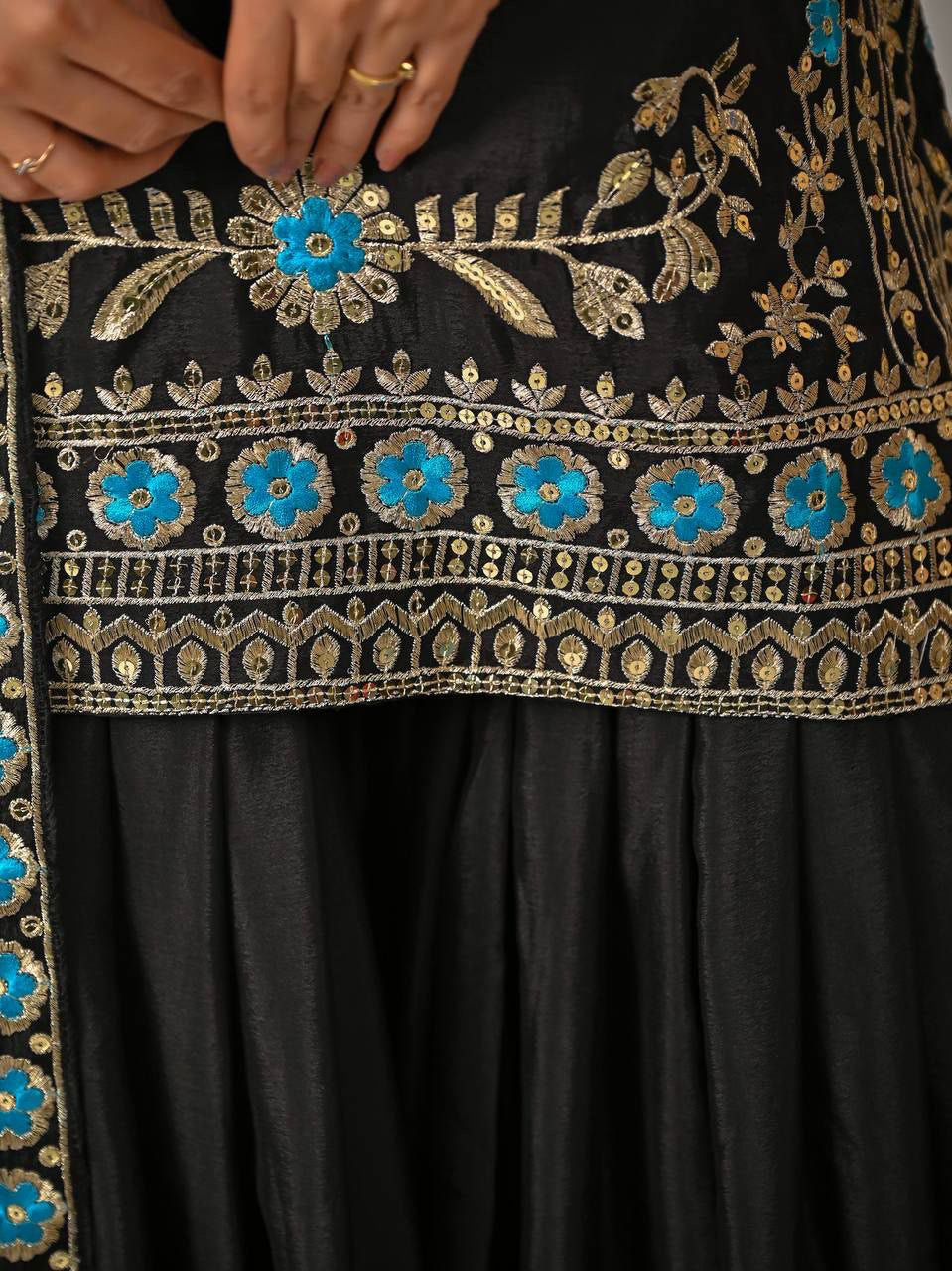 SARA — Black Premium Sharara Suit - Laksharaa Sarees