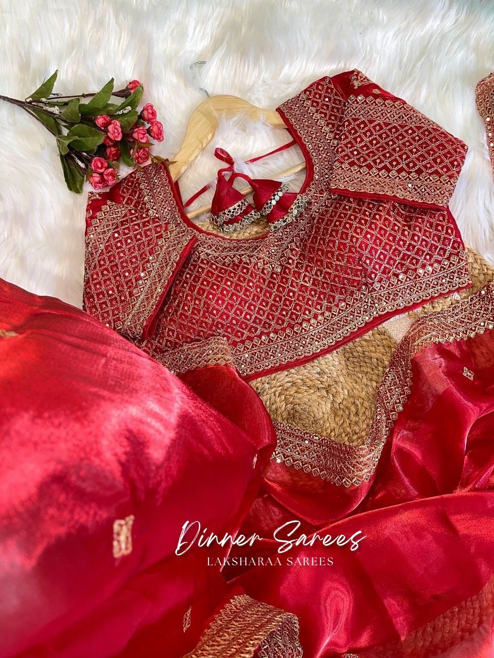 LAYA — Shimmer Saree with Grand Border x Readymade Blouse