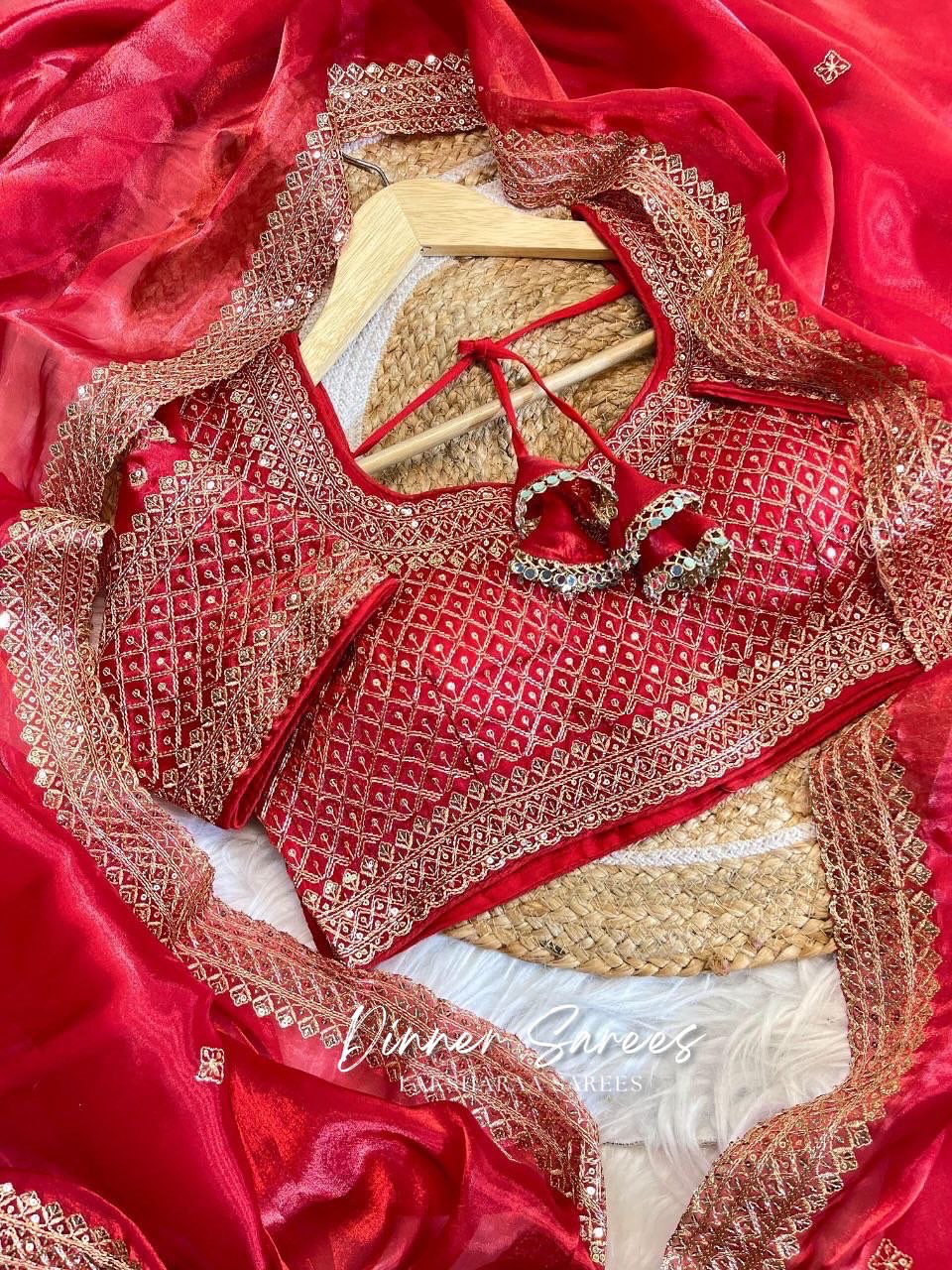 LAYA — Shimmer Saree with Grand Border x Readymade Blouse