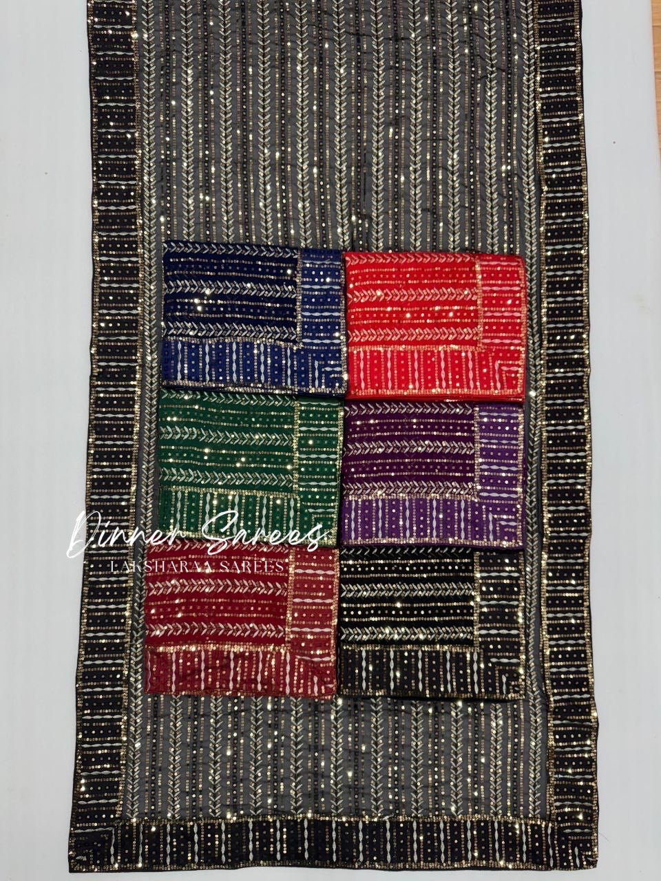 Bling Sequin Georgette Partywear Saree
