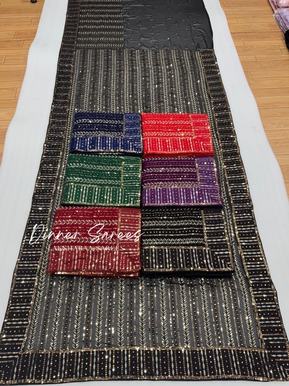 Bling Sequin Georgette Partywear Saree