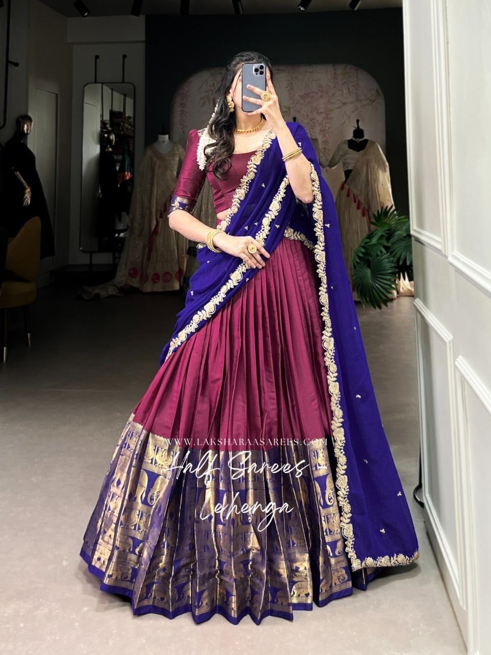 TARIKAA — Kanchi Cotton Half Sarees Lehenga