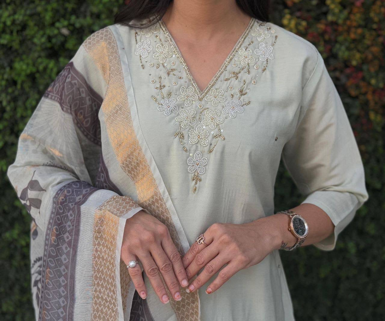 Pastel Green Premium Kurta Suit