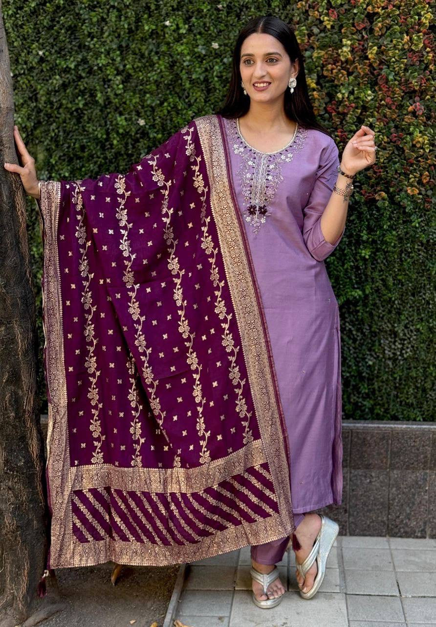 Purple Premium Kurta Suit