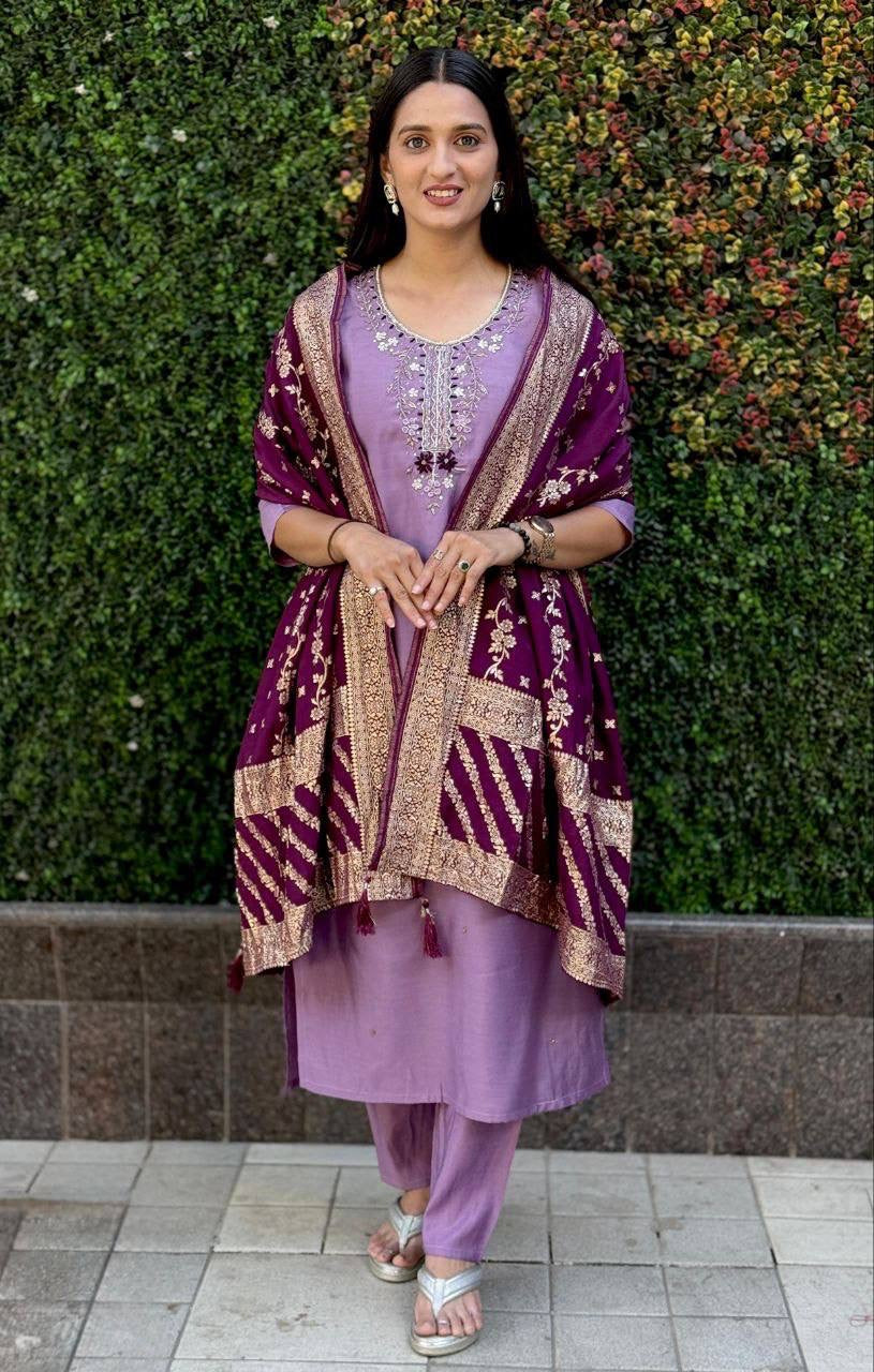 Purple Premium Kurta Suit