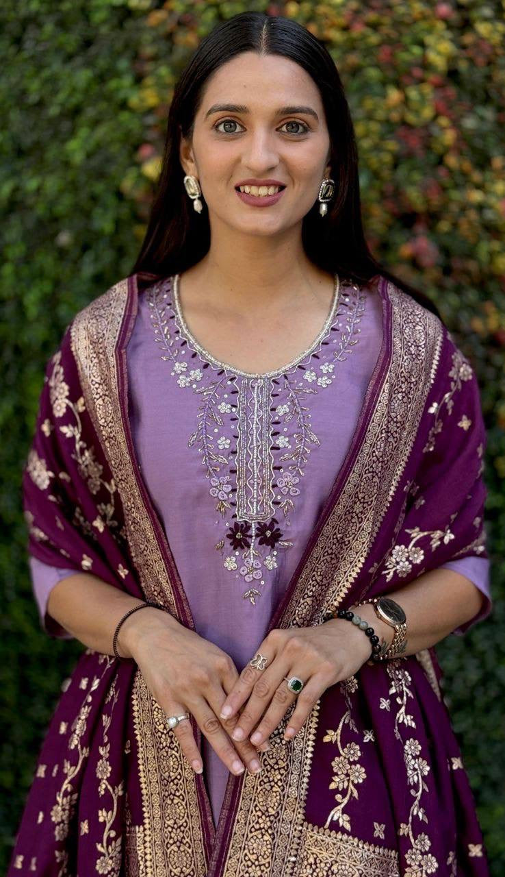 Purple Premium Kurta Suit