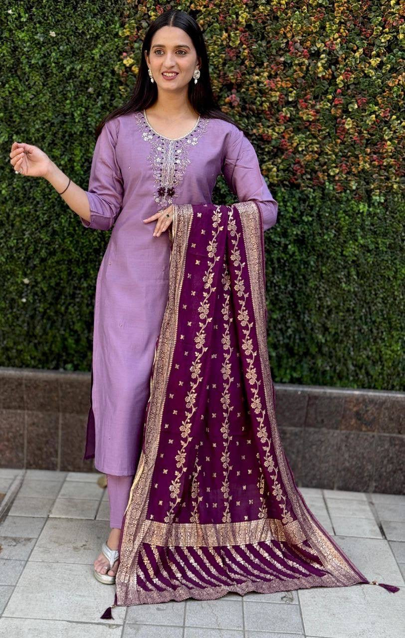 Purple Premium Kurta Suit