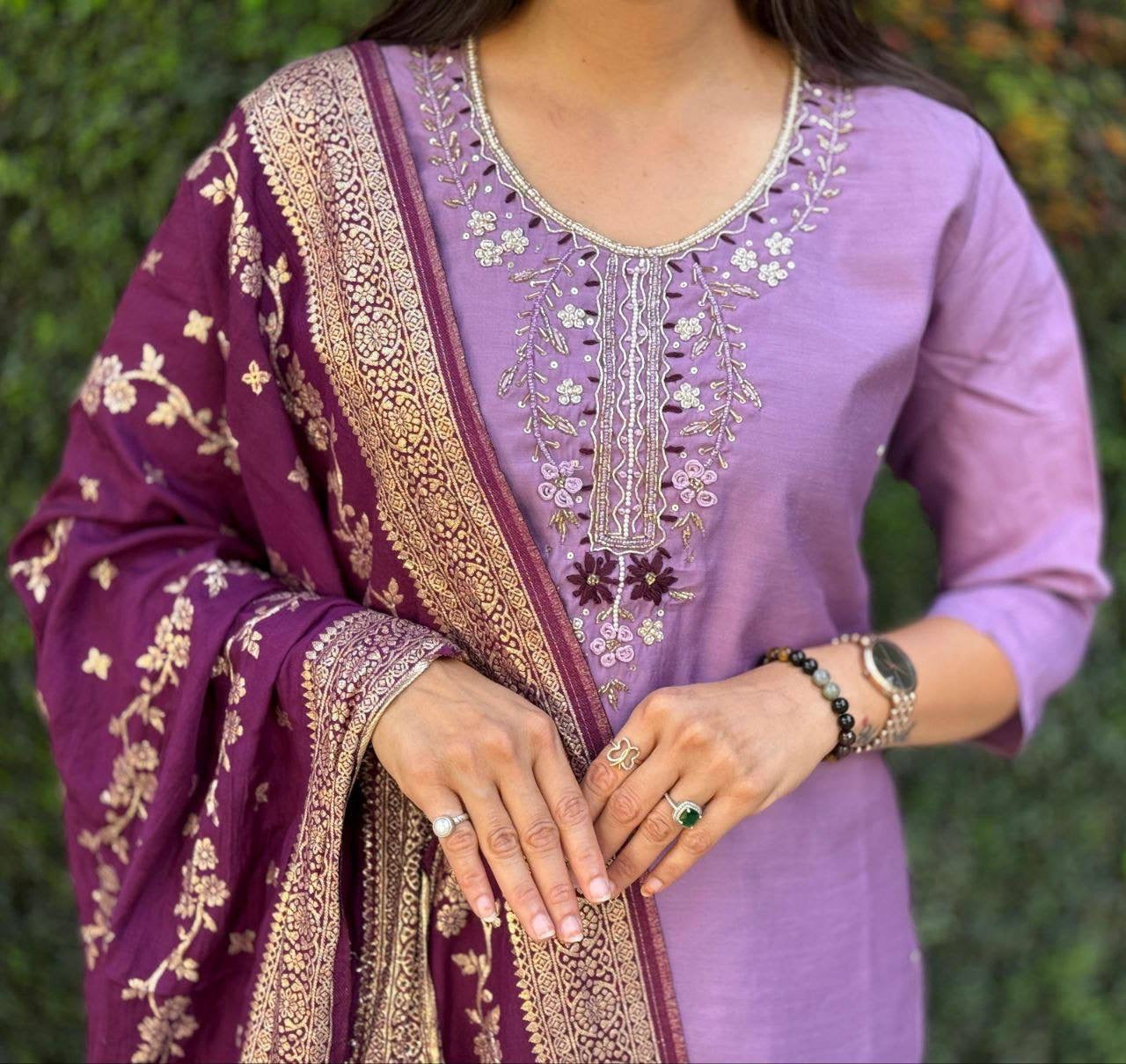 Purple Premium Kurta Suit