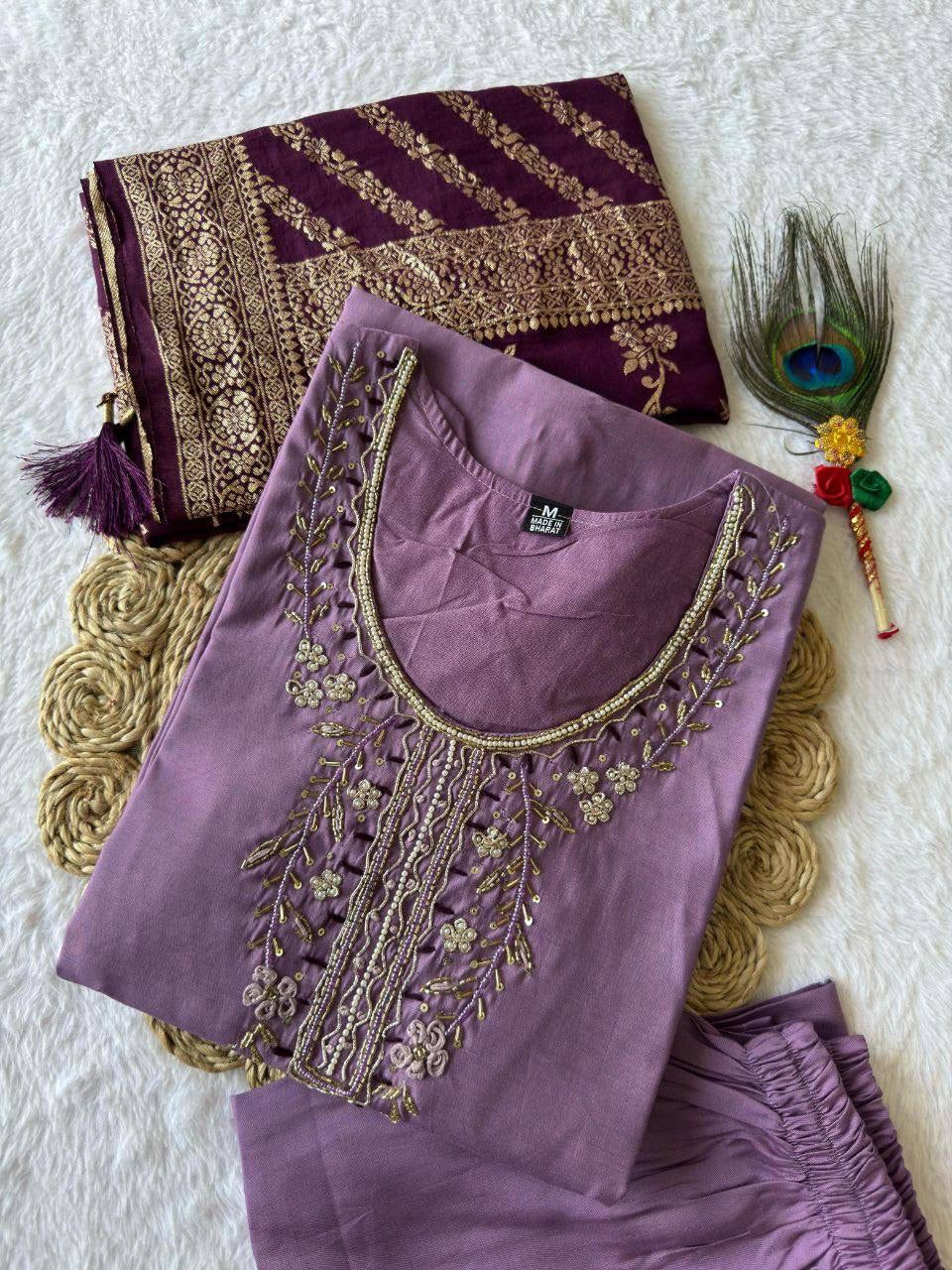 Purple Premium Kurta Suit