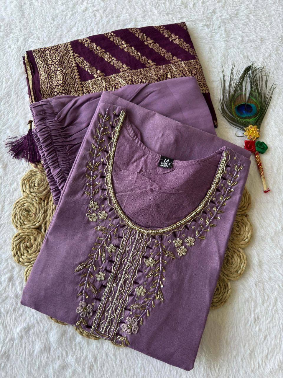 Purple Premium Kurta Suit
