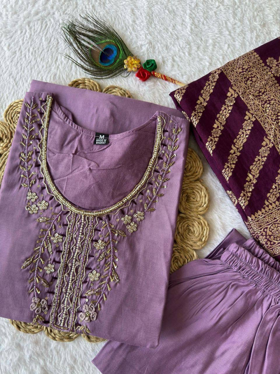 Purple Premium Kurta Suit
