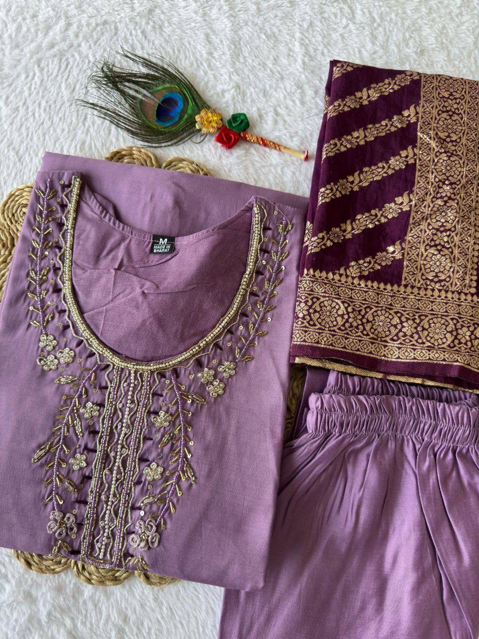 Purple Premium Kurta Suit