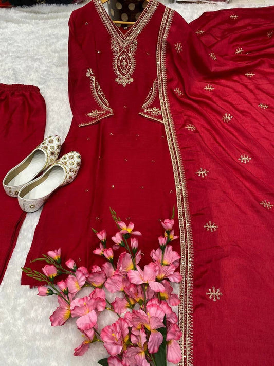 Red Kurti Set - Laksharaa Sarees