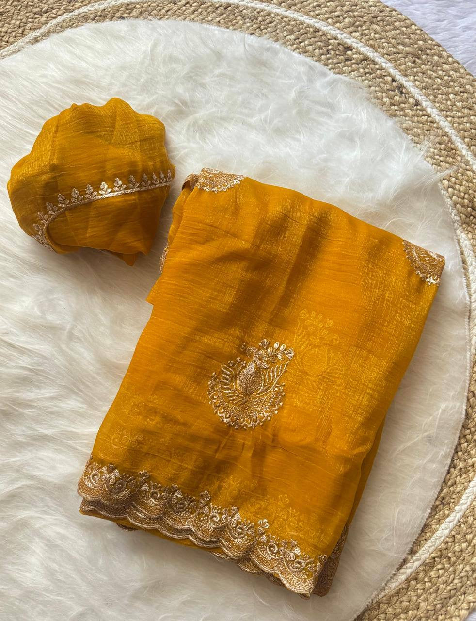 Premium Crunchy Chiffon Saree
