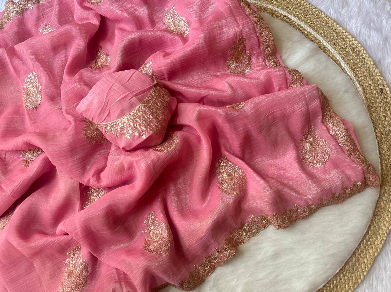 Premium Crunchy Chiffon Saree