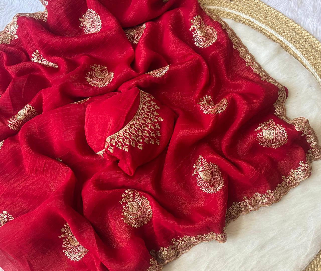 Premium Crunchy Chiffon Saree