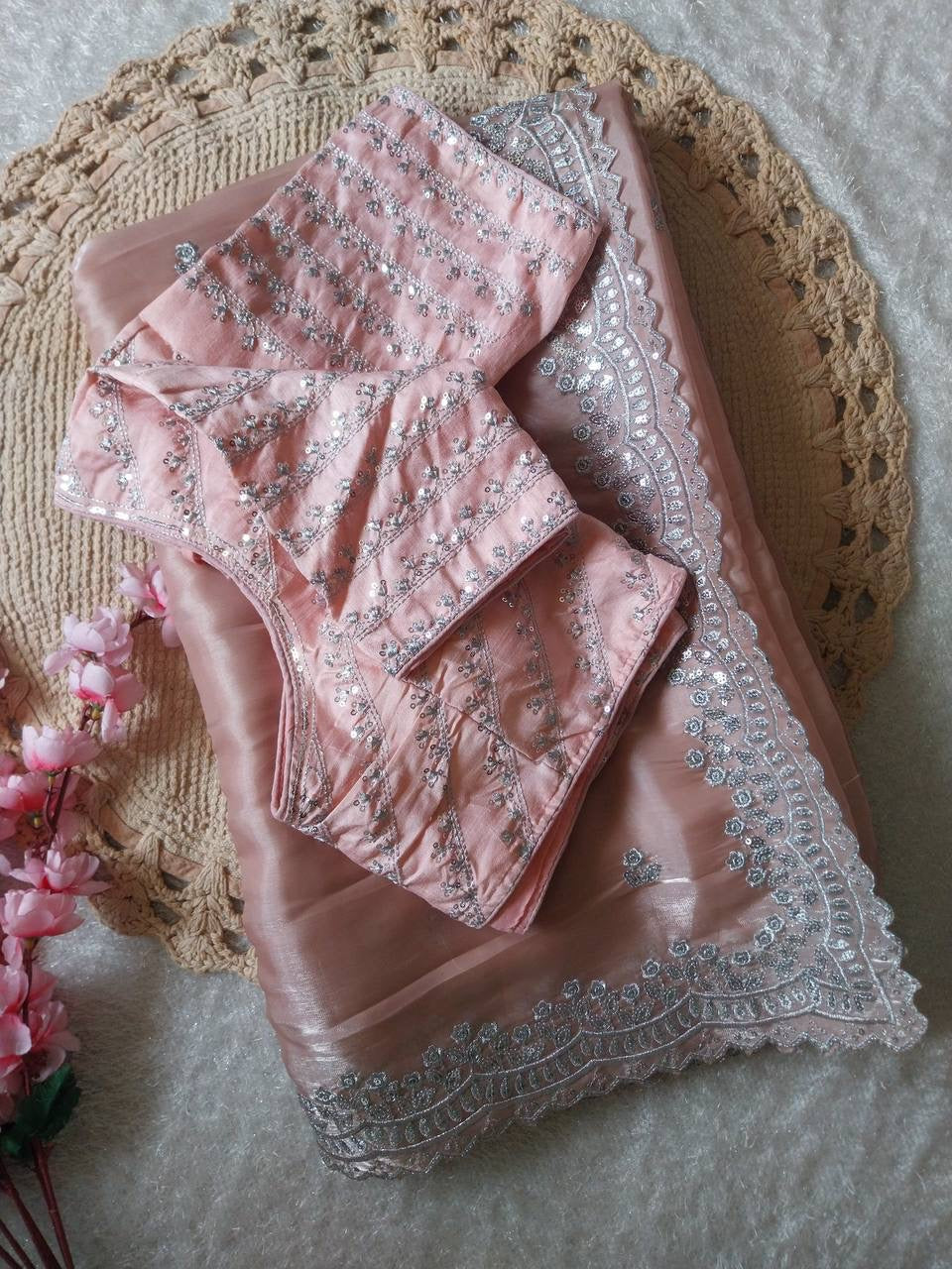 Shimmer Saree x Readymade Blouse