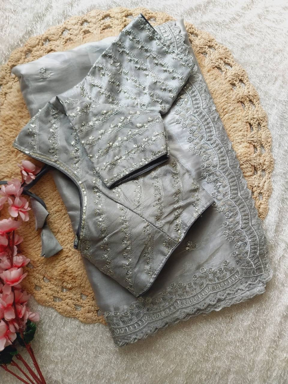 Shimmer Saree x Readymade Blouse