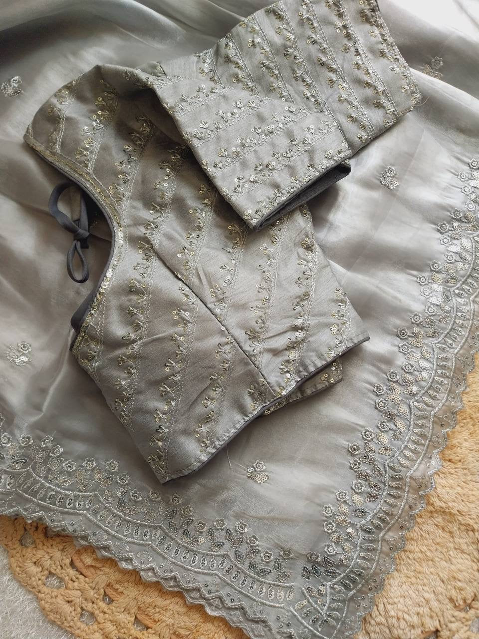 Shimmer Saree x Readymade Blouse
