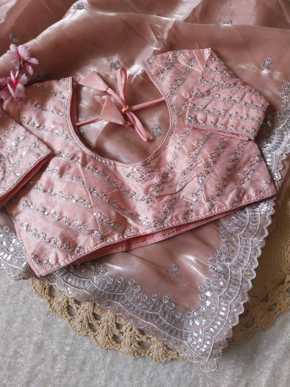 Shimmer Saree x Readymade Blouse