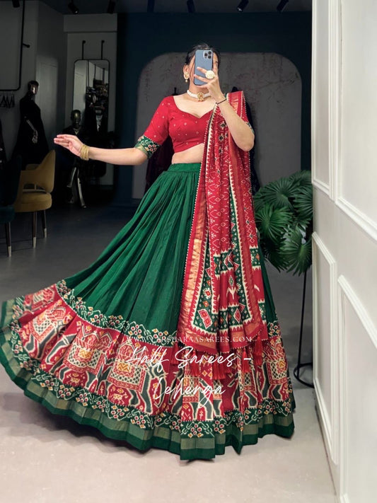 SAYRAA — Tussar Silk Half Saree Lehenga