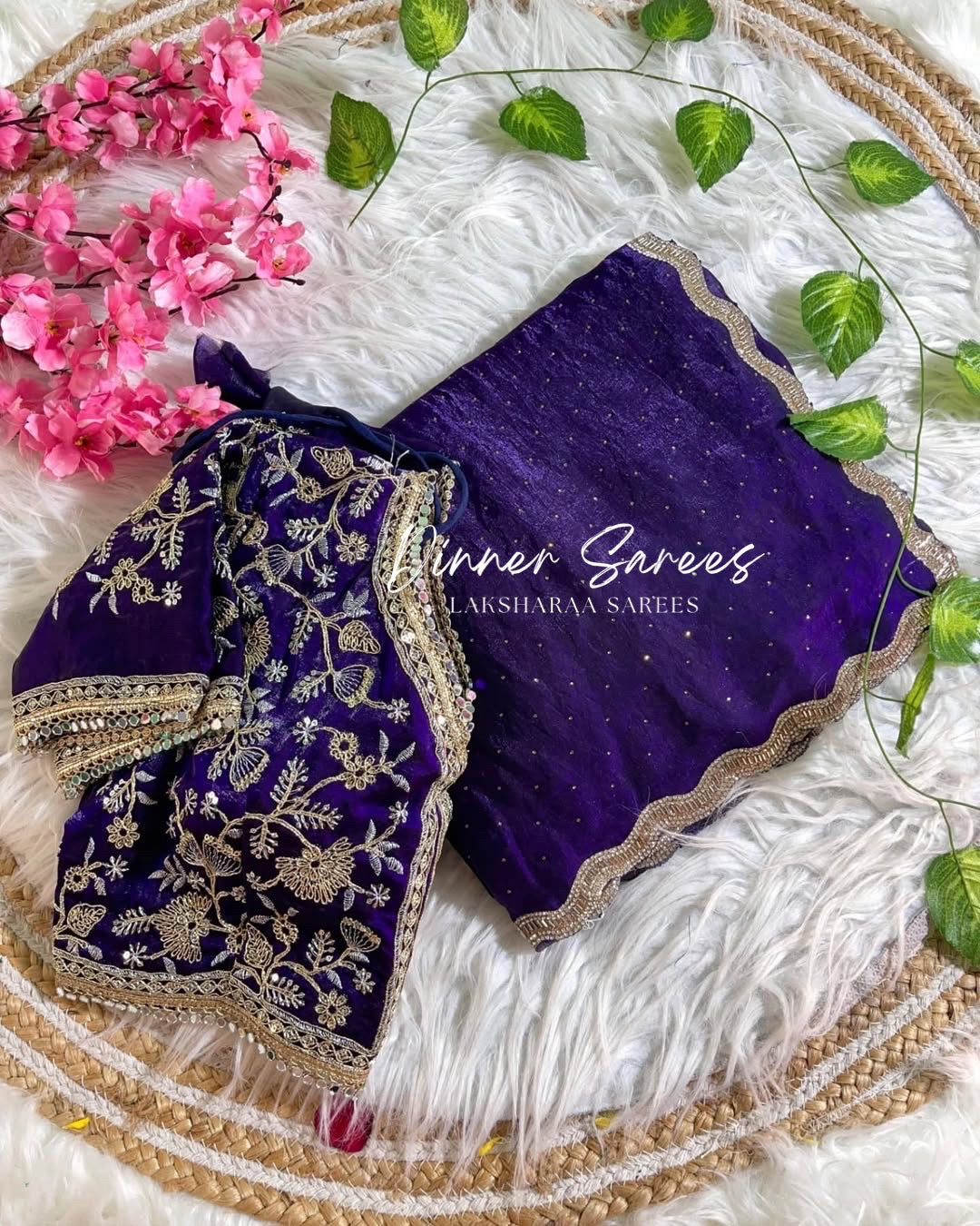 Shimmer Silk Saree x Readymade Blouse