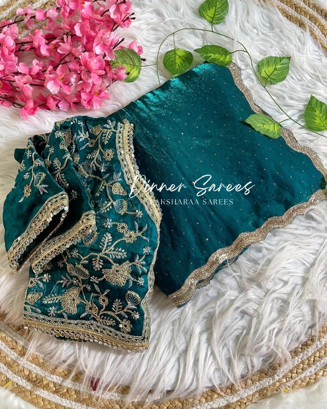 Shimmer Silk Saree x Readymade Blouse