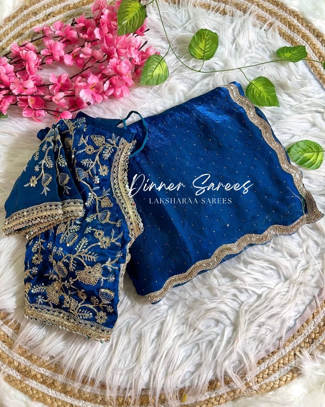 Shimmer Silk Saree x Readymade Blouse