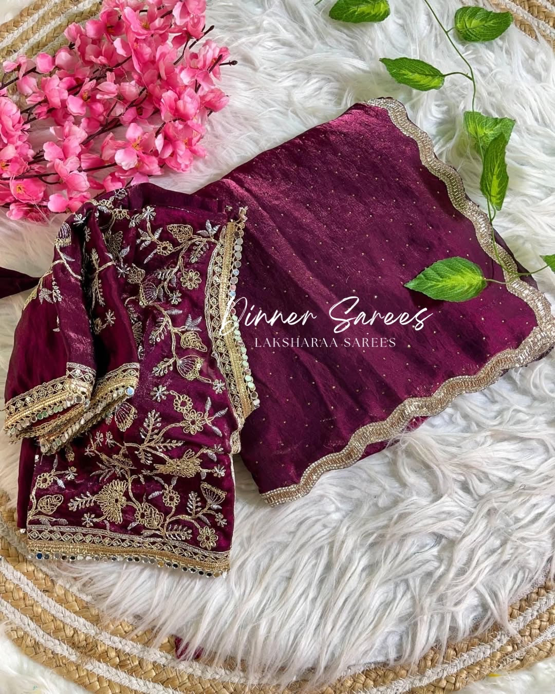Shimmer Silk Saree x Readymade Blouse