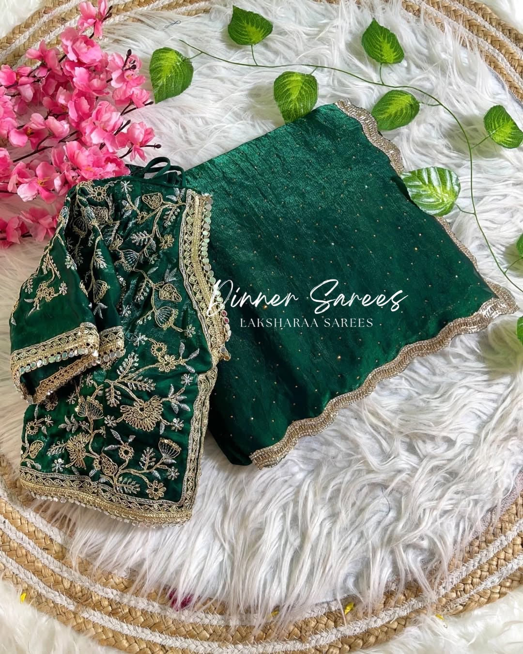 Shimmer Silk Saree x Readymade Blouse