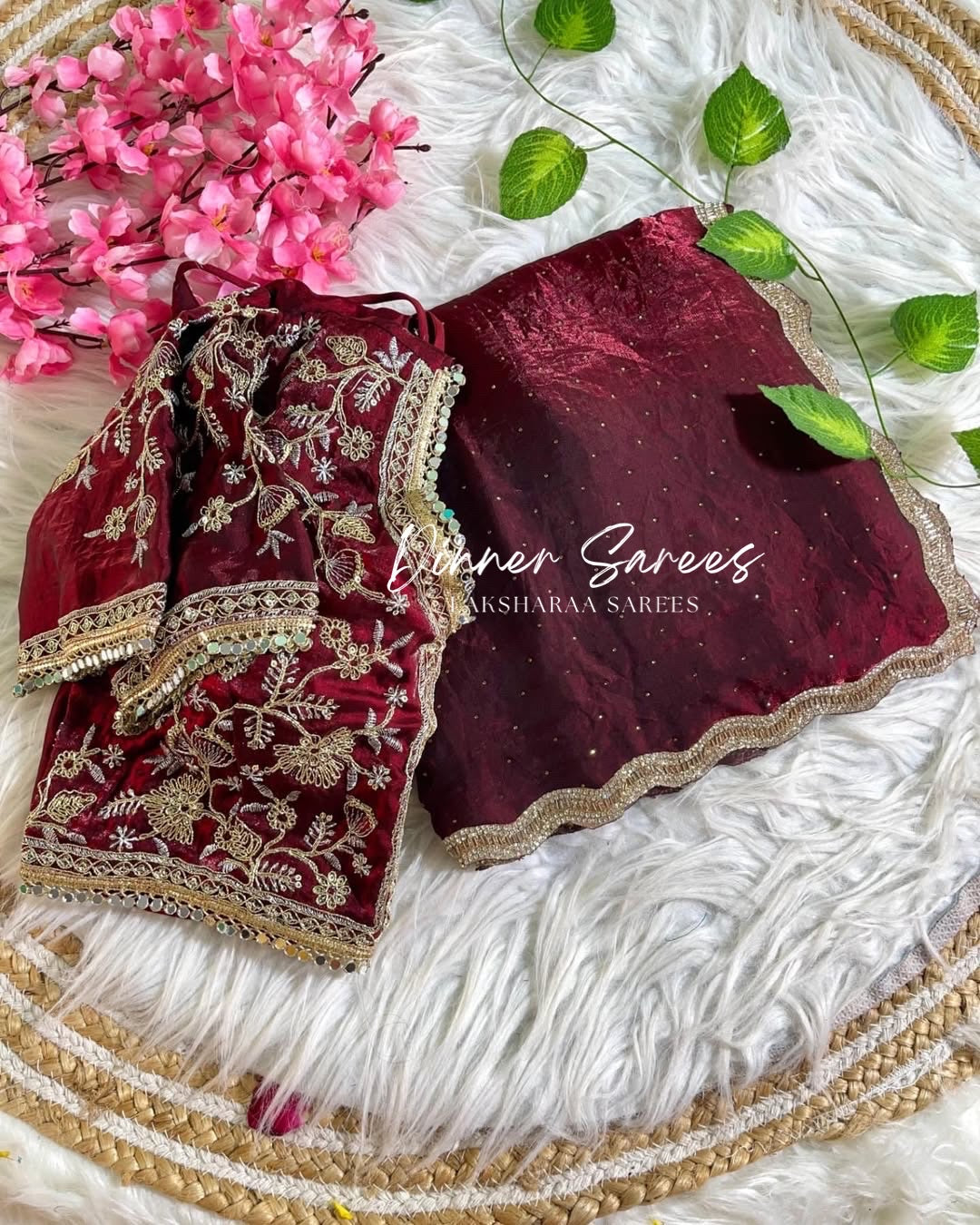 Shimmer Silk Saree x Readymade Blouse