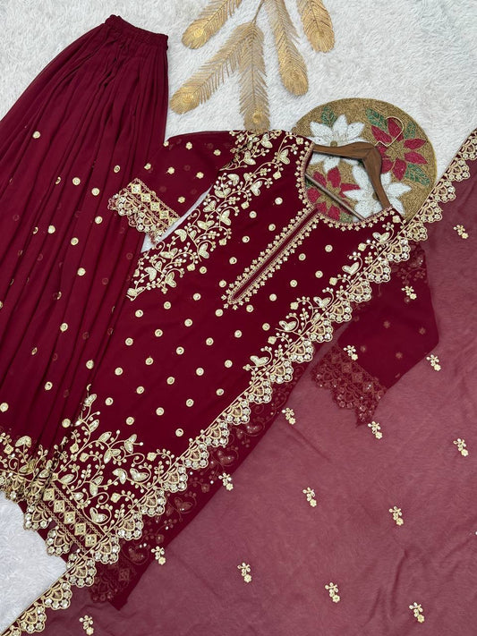 KAREEMA - Georgette Pallazo Suit - Laksharaa Sarees