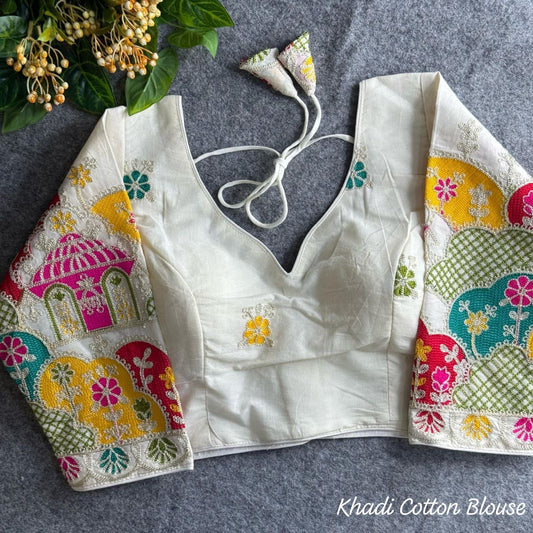 Beautiful Khadi Cotton Blouse