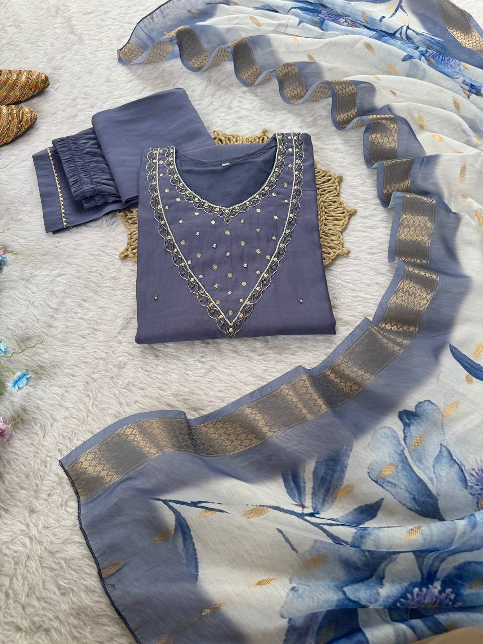 Premium Floral Kurti Set