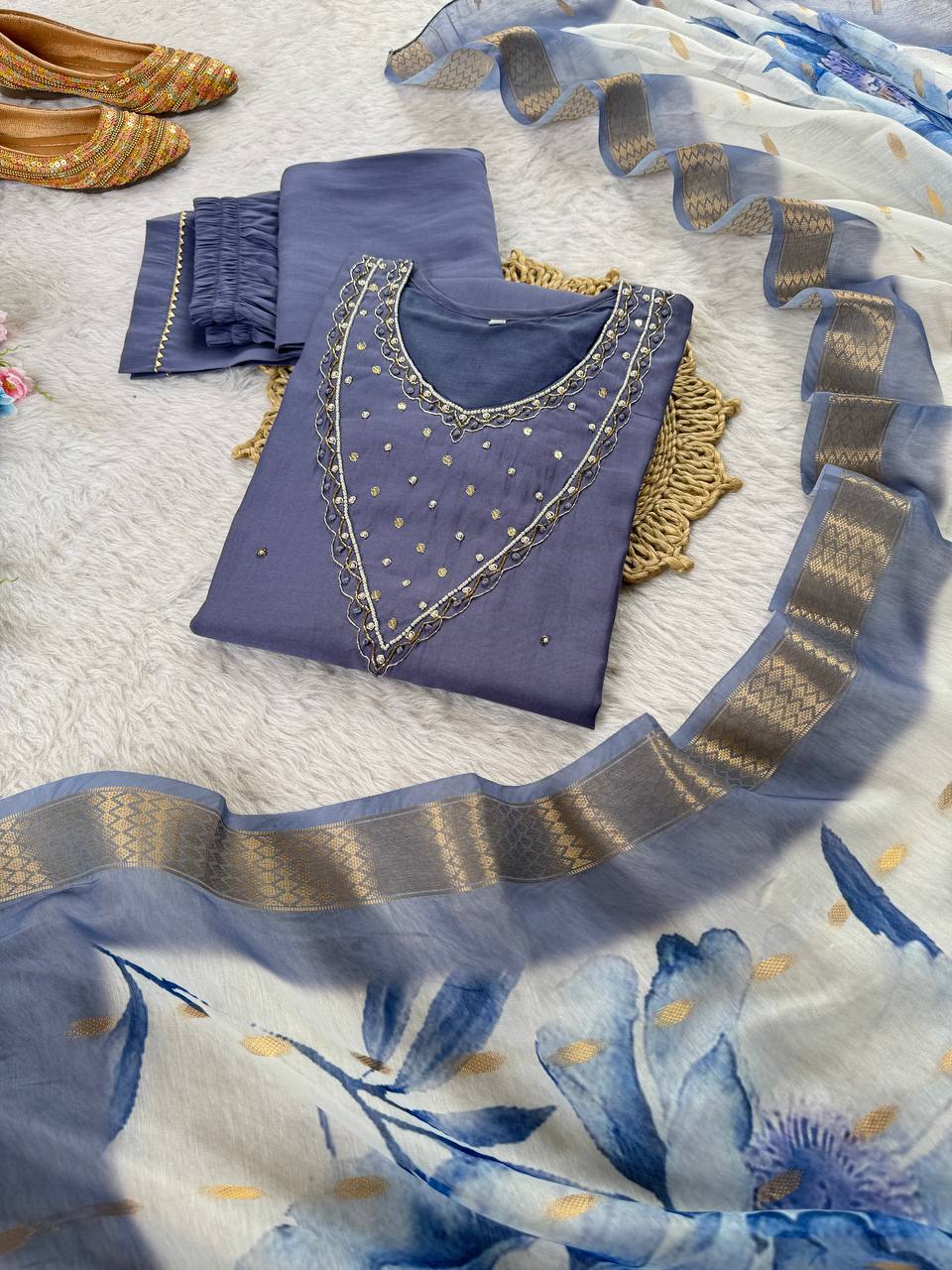 Premium Floral Kurti Set