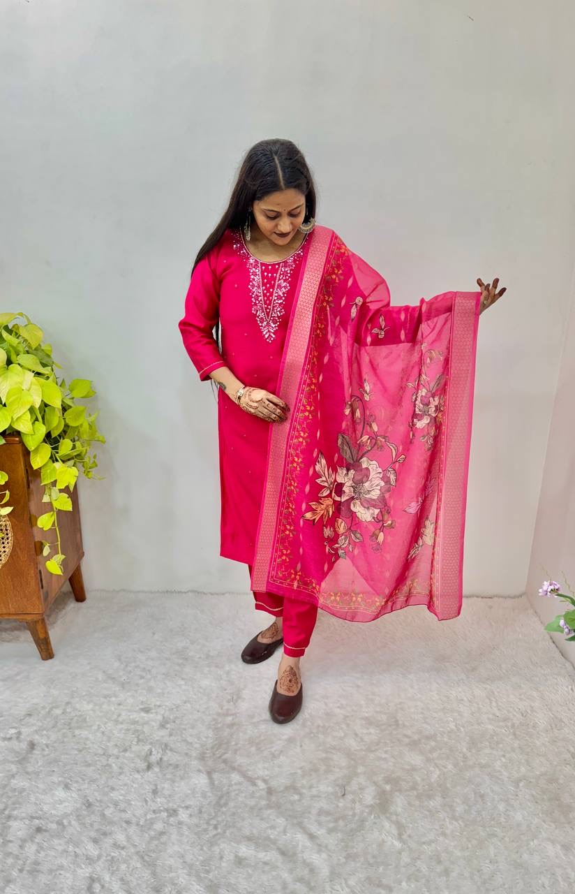 Premium Floral Kurti Set