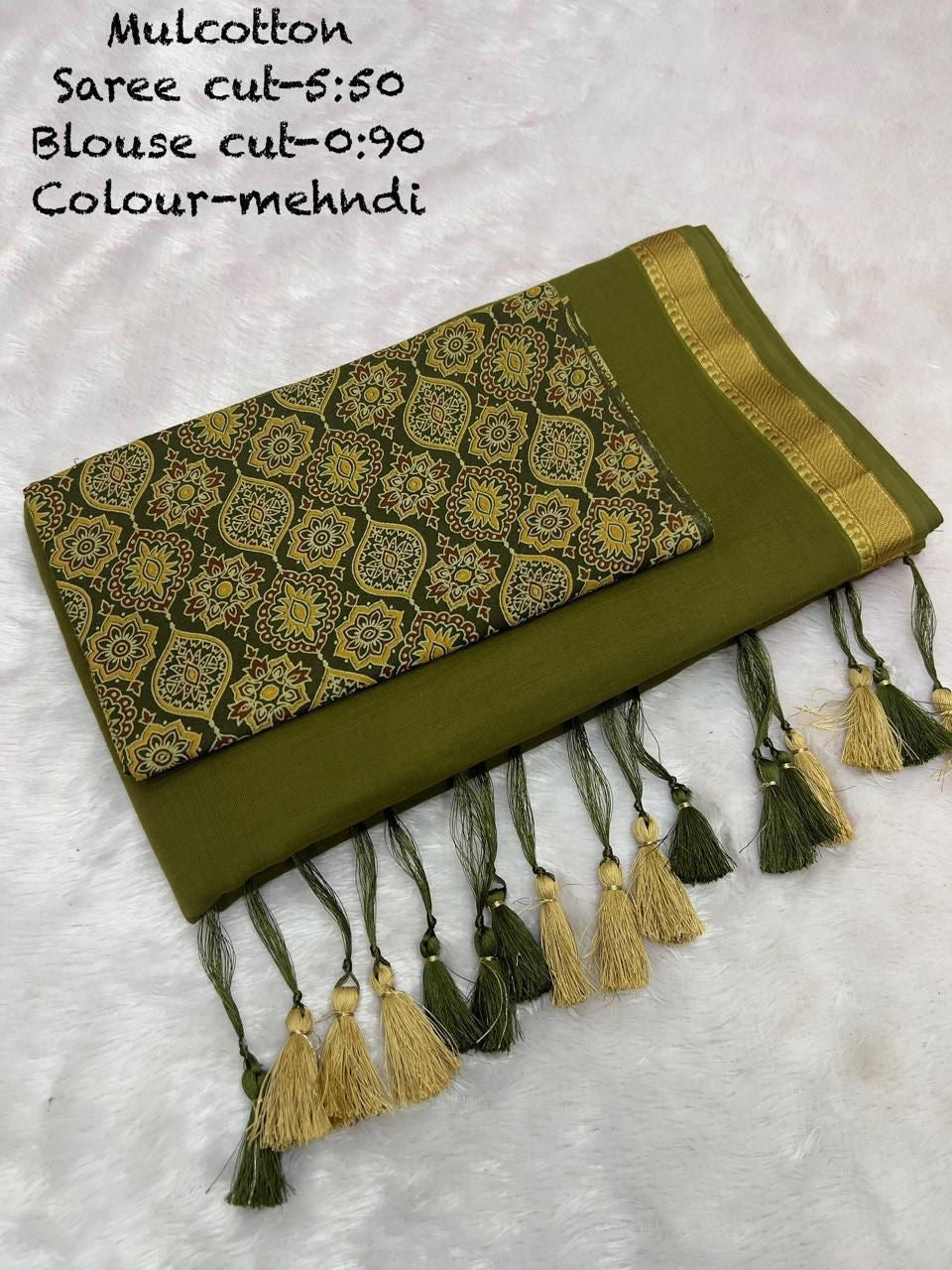 Diwali Special — Mul Cotton Sarees x Tassle Border
