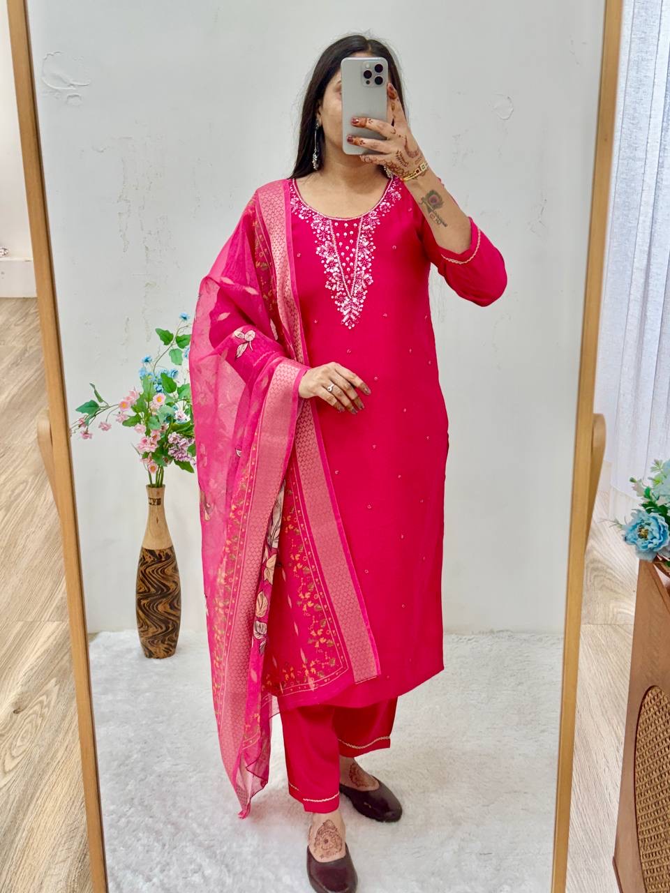 Premium Floral Kurti Set