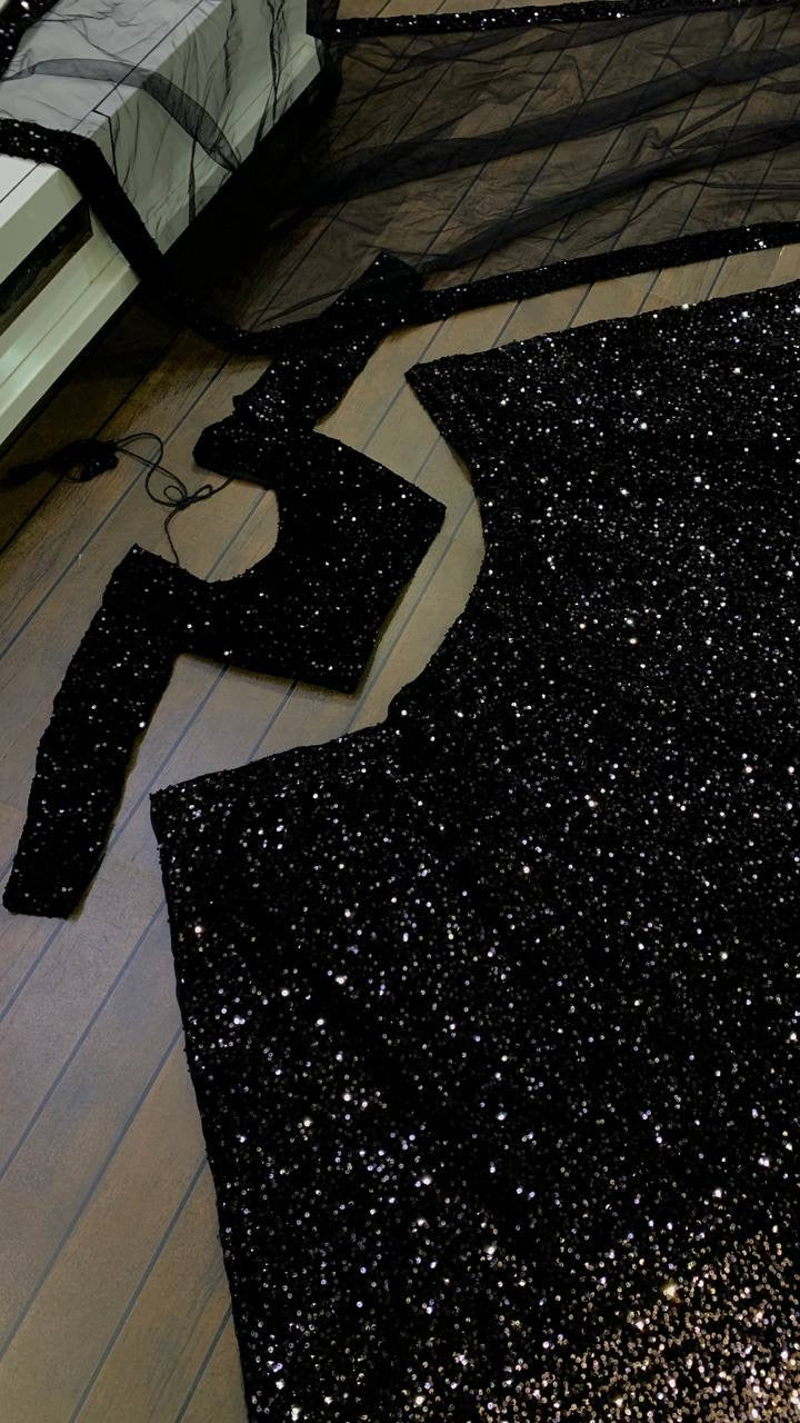 Black Velvet x Copper Ombre Lehenga