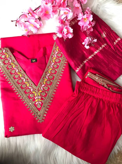 Rani Pink Kurtis Suit