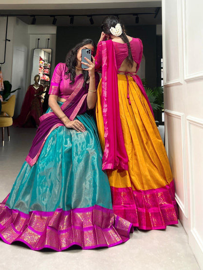 Aruni - Half Sarees Kanchi Banarasi Lehenga