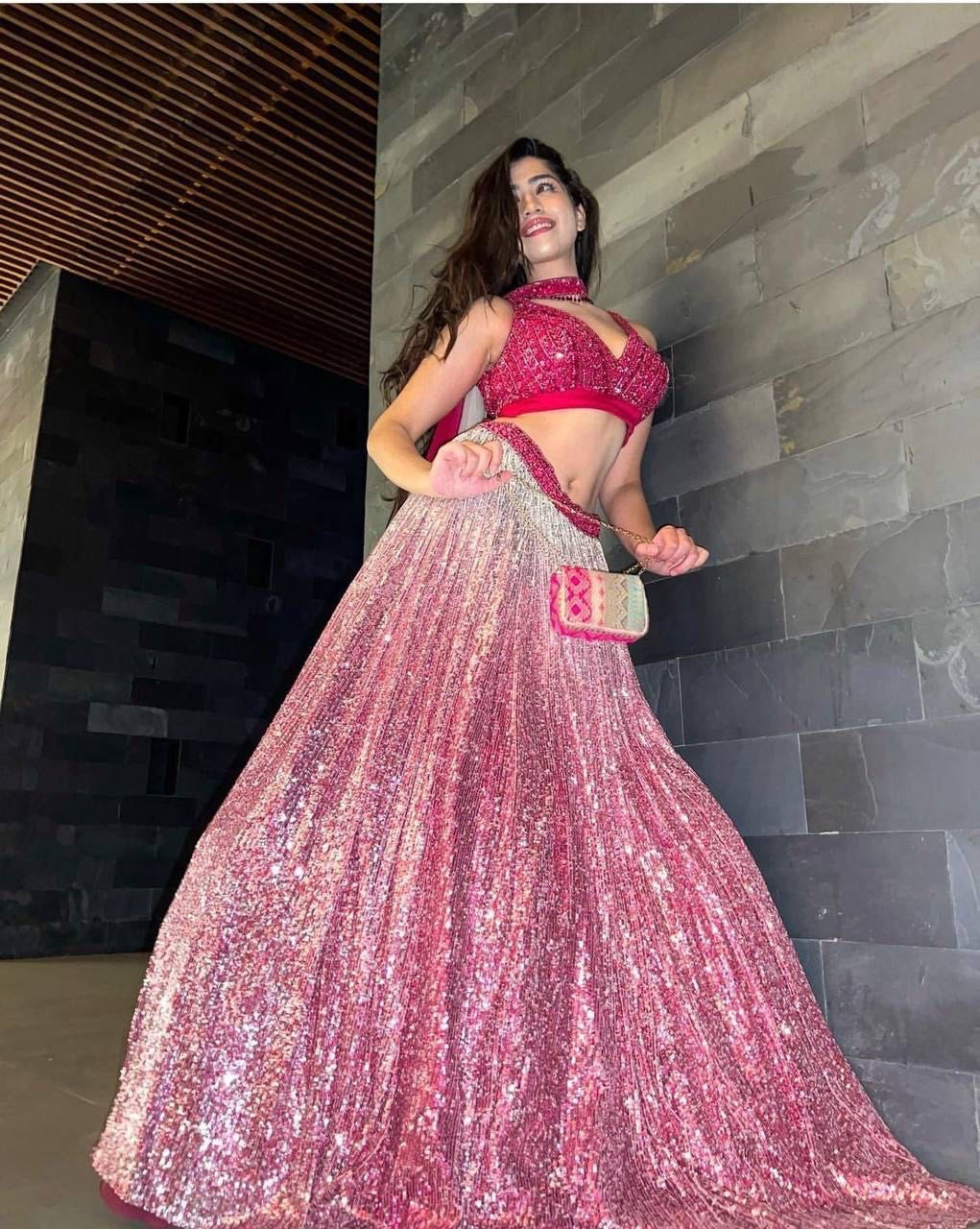 Pink Ombre Lehenga