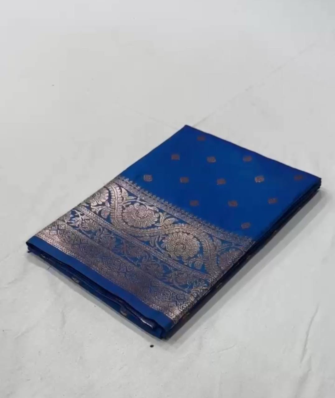 Laksharaa Sarees NILA — Banarasi Soft Silk Saree Royal Blue