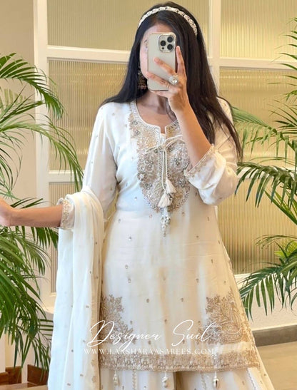 ASIFA — White Pallazo Suit