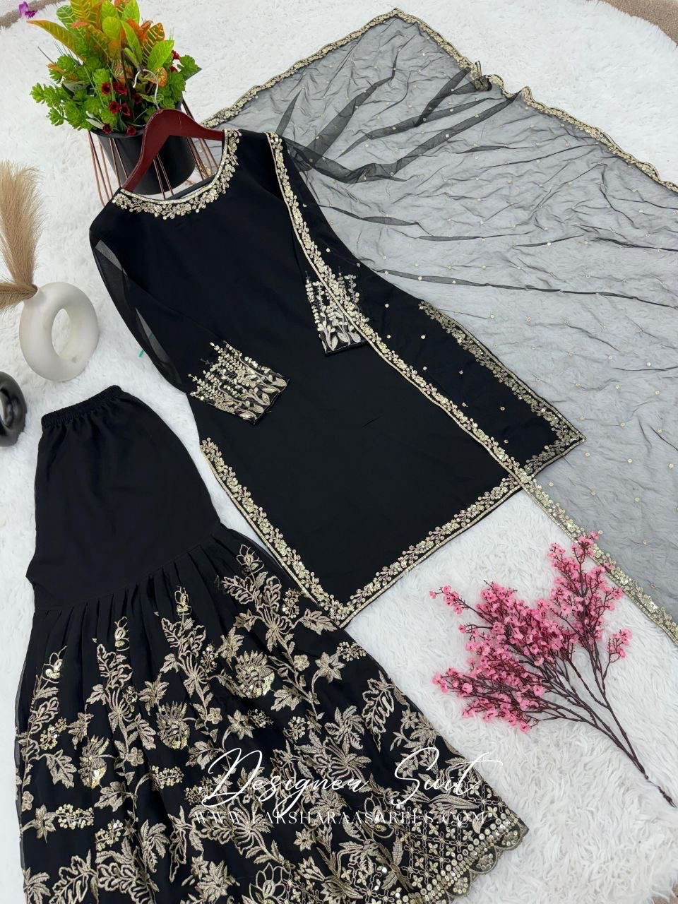 LAVEE — Mesmerizing Black Sharara Suit 🖤