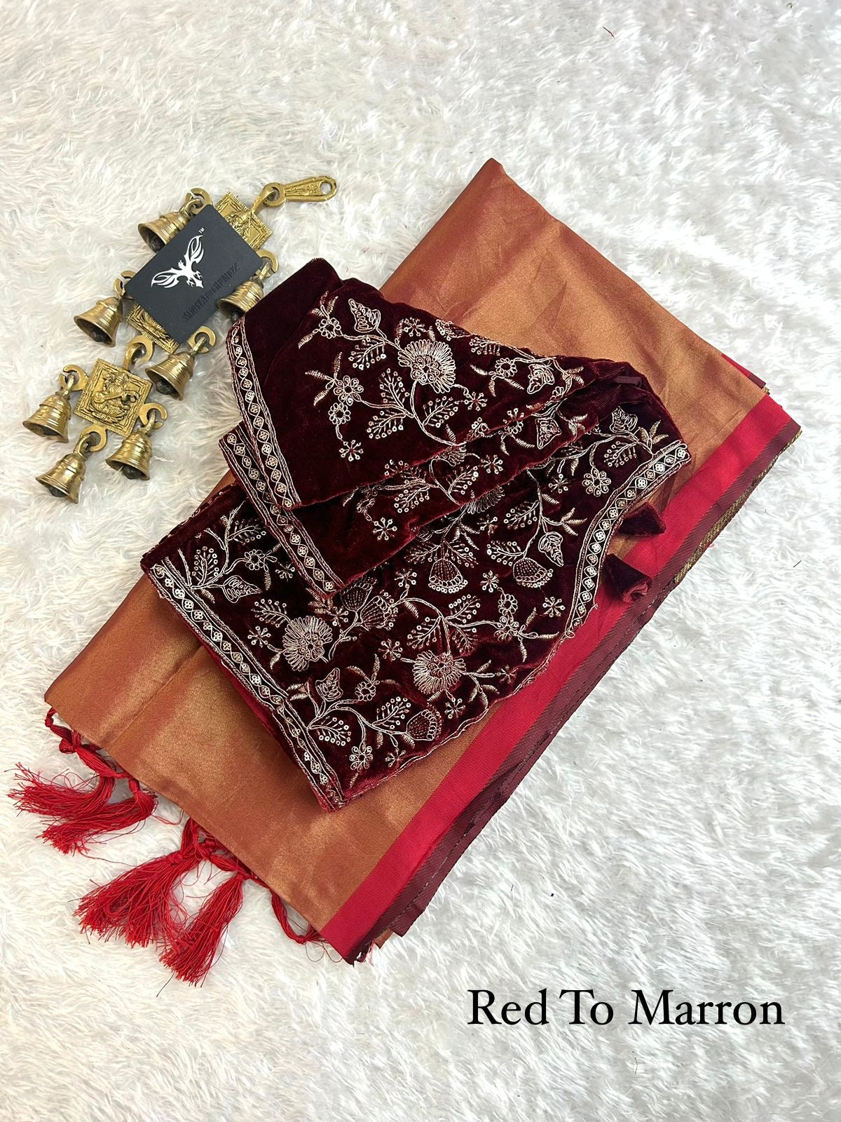 PRITA - Tissue Silk Saree x Readymade Blouse