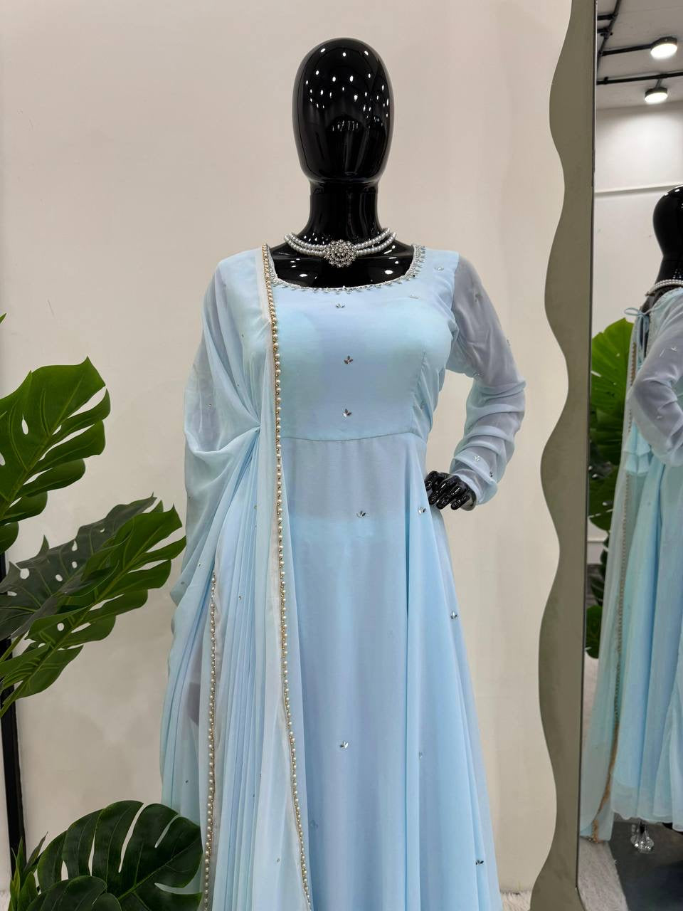 SAMIHA - Baby Blue Anarkali Suit